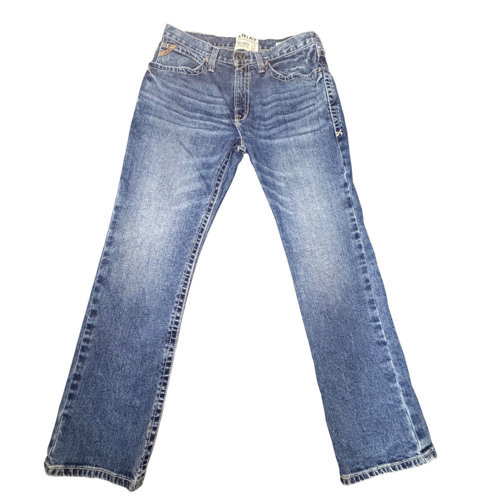 Ariat M4 Low Rise Boot Cut Jeans Mens 33x32 Western Cowboy Rodeo Dakota Shoreway